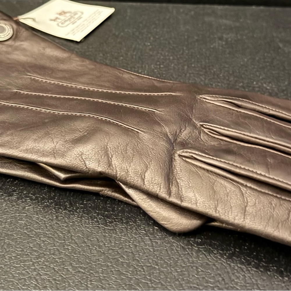 Coach Women’s  Leather Gloves Brown -NWT  Size 8
